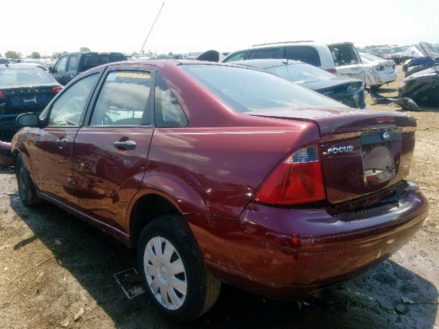 1FAFP34N87W232923 - 2007 FORD FOCUS ZX4 MAROON photo 3