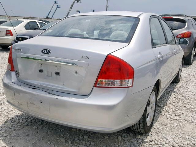 KNAFE121375402256 - 2007 KIA SPECTRA EX SILVER photo 4