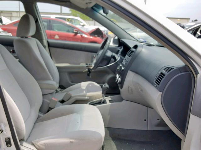 KNAFE121375402256 - 2007 KIA SPECTRA EX SILVER photo 5