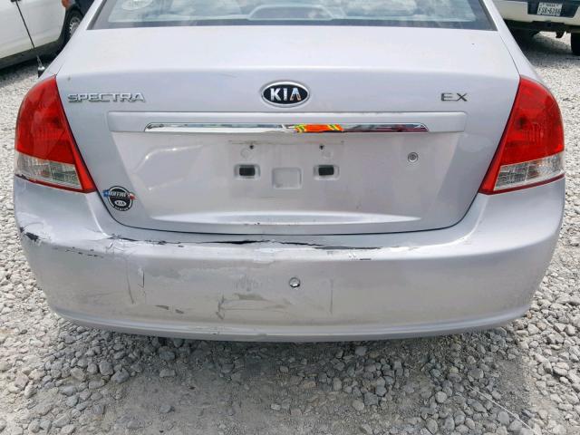 KNAFE121375402256 - 2007 KIA SPECTRA EX SILVER photo 9