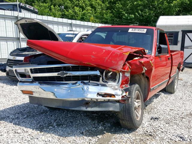 1GCCS14R1N2130628 - 1992 CHEVROLET S TRUCK S1 RED photo 2