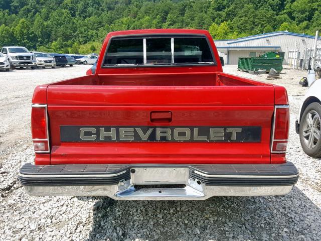 1GCCS14R1N2130628 - 1992 CHEVROLET S TRUCK S1 RED photo 6