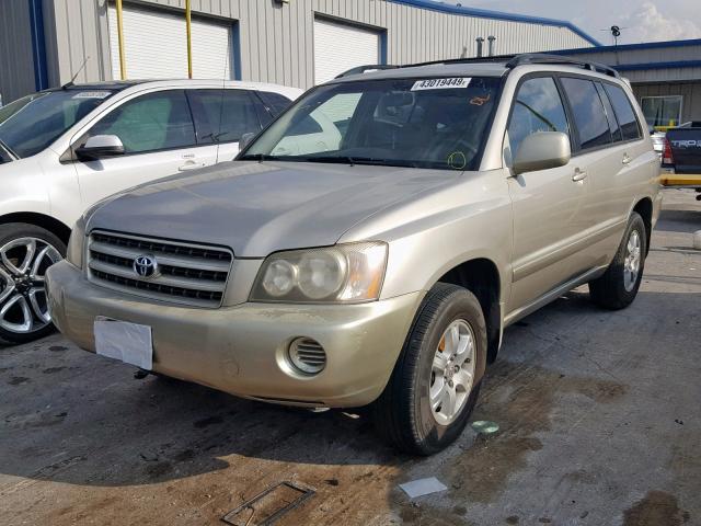 JTEGF21A620063943 - 2002 TOYOTA HIGHLANDER GOLD photo 2