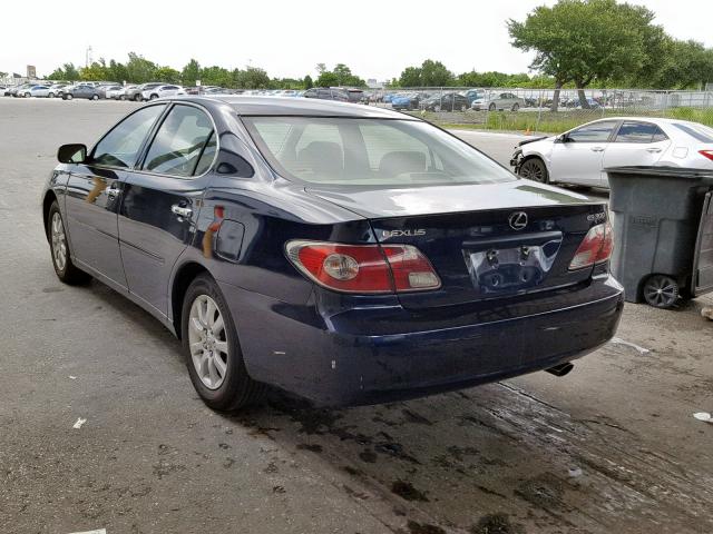 JTHBF30G536001330 - 2003 LEXUS ES 300 BLUE photo 3