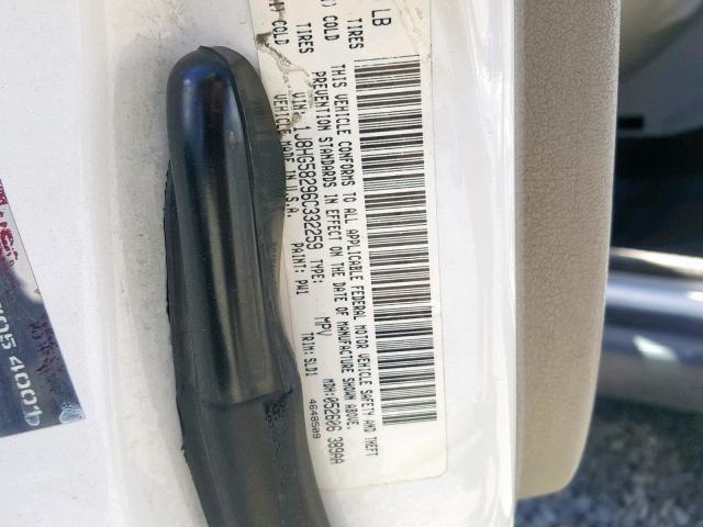 1J8HG58296C332259 - 2006 JEEP COMMANDER WHITE photo 10