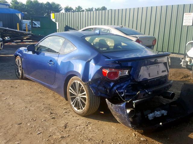 JF1ZNAA11F9708788 - 2015 TOYOTA SCION FR-S BLUE photo 3