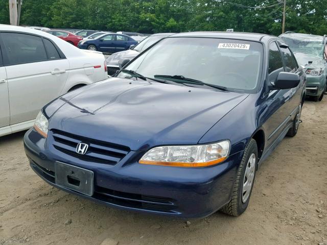 1HGCF85452A036240 - 2002 HONDA ACCORD DX BLUE photo 2