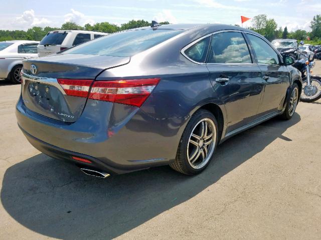 4T1BK1EB4FU184469 - 2015 TOYOTA AVALON XLE GRAY photo 4