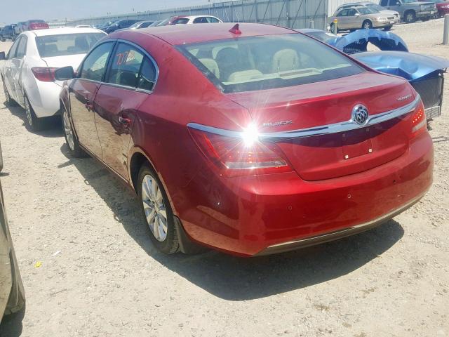 1G4GB5GR8EF145846 - 2014 BUICK LACROSSE RED photo 3