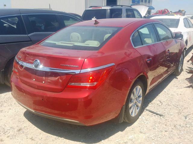 1G4GB5GR8EF145846 - 2014 BUICK LACROSSE RED photo 4