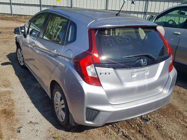 JHMGK5H53GS000884 - 2016 HONDA FIT LX SILVER photo 3