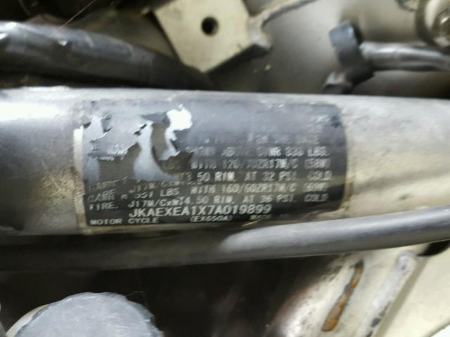 JKAEXEA1X7A019899 - 2007 KAWASAKI EX650 A Qara foto 19