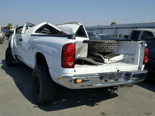 3D7KS29AX7G804439 - 2007 DODGE RAM 2500 WHITE photo 3