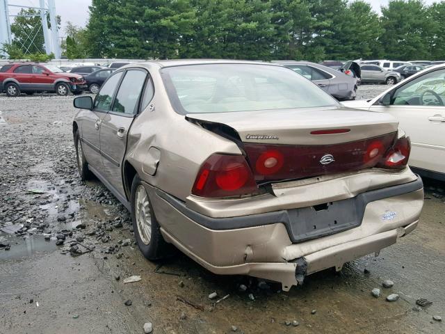 2G1WF55E829273392 - 2002 CHEVROLET IMPALA GOLD photo 3