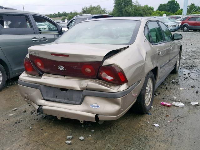 2G1WF55E829273392 - 2002 CHEVROLET IMPALA GOLD photo 4