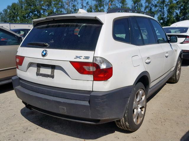 WBXPA93464WA66334 - 2004 BMW X3 3.0I WHITE photo 4