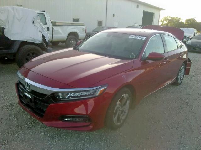 1HGCV1F60JA066500 - 2018 HONDA ACCORD EXL RED photo 2