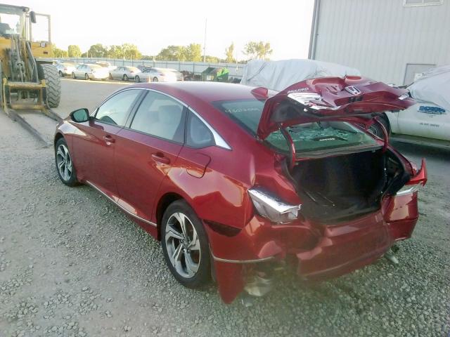 1HGCV1F60JA066500 - 2018 HONDA ACCORD EXL RED photo 3