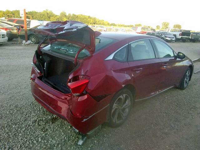 1HGCV1F60JA066500 - 2018 HONDA ACCORD EXL RED photo 4