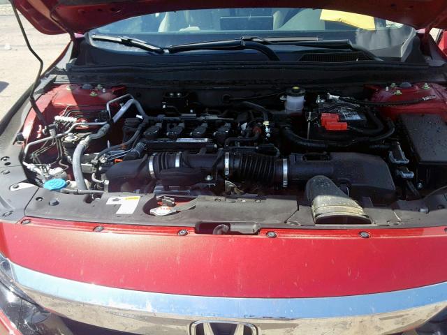 1HGCV1F60JA066500 - 2018 HONDA ACCORD EXL RED photo 7