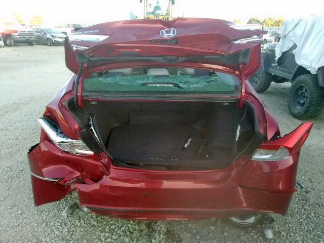 1HGCV1F60JA066500 - 2018 HONDA ACCORD EXL RED photo 9