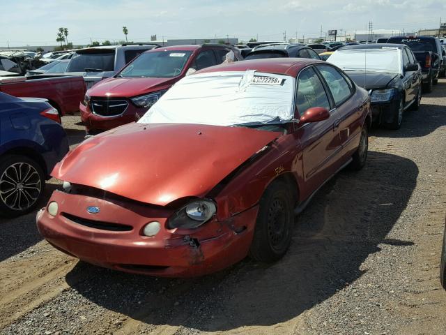 1FALP52UXVA175644 - 1997 FORD TAURUS GL RED photo 2