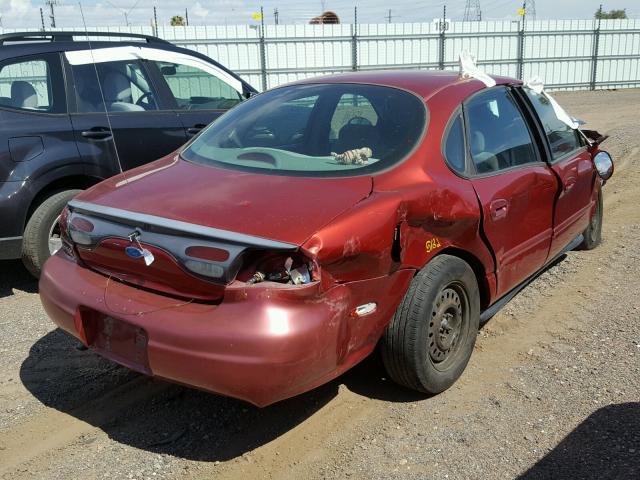 1FALP52UXVA175644 - 1997 FORD TAURUS GL RED photo 4