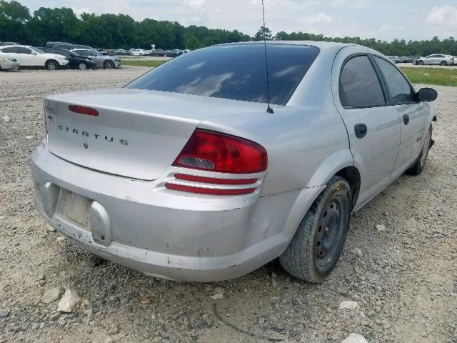 1B3EL36X64N389093 - 2004 DODGE STRATUS SE SILVER photo 4