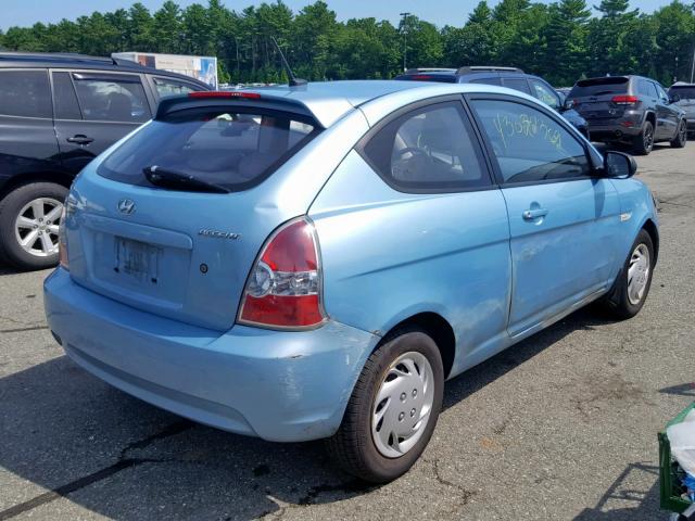 KMHCM3AC8BU200885 - 2011 HYUNDAI ACCENT GL BLUE photo 4