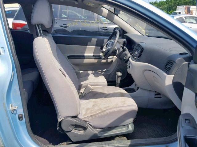 KMHCM3AC8BU200885 - 2011 HYUNDAI ACCENT GL BLUE photo 5