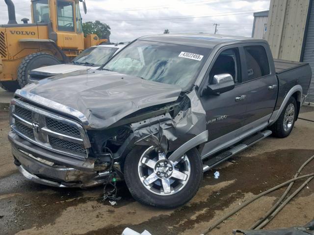 1C6RD7NT8CS244180 - 2012 DODGE RAM 1500 L GRAY photo 2