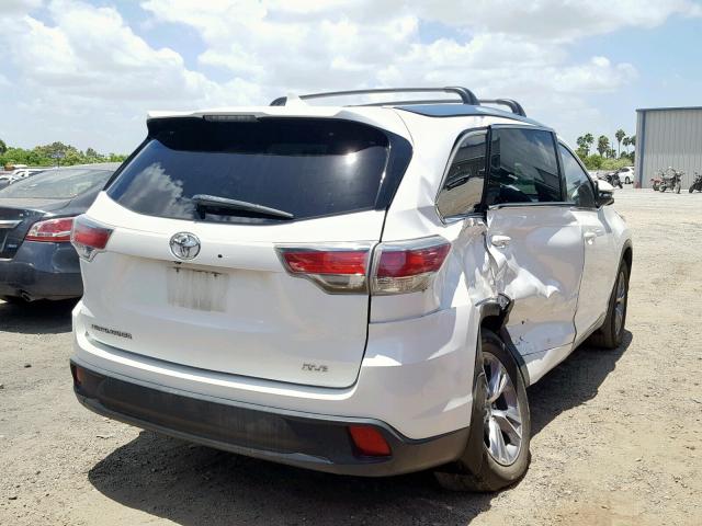 5TDKKRFH8FS059419 - 2015 TOYOTA HIGHLANDER WHITE photo 4