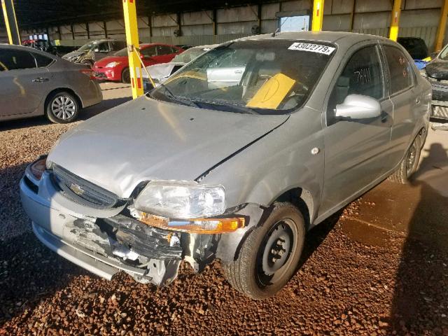 KL1TD52615B423365 - 2005 CHEVROLET AVEO BASE Gümüş foto 2