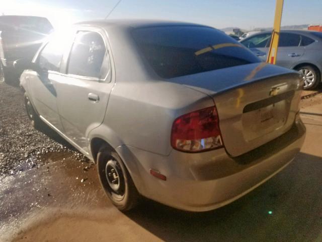 KL1TD52615B423365 - 2005 CHEVROLET AVEO BASE Gümüş foto 3