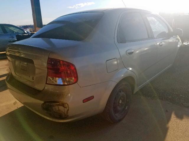 KL1TD52615B423365 - 2005 CHEVROLET AVEO BASE Gümüş foto 4