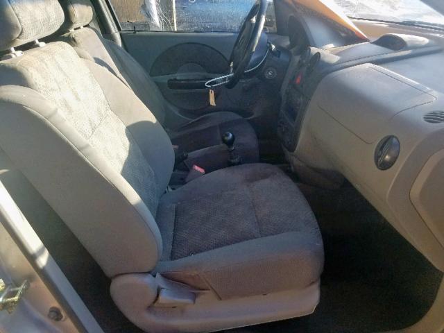 KL1TD52615B423365 - 2005 CHEVROLET AVEO BASE Gümüş foto 5