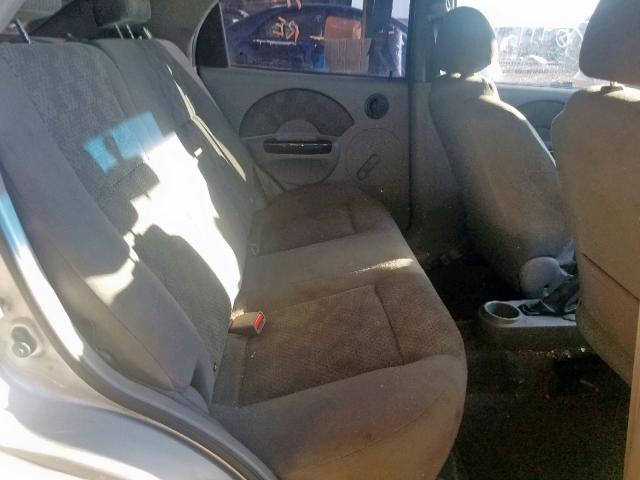 KL1TD52615B423365 - 2005 CHEVROLET AVEO BASE Gümüş foto 6