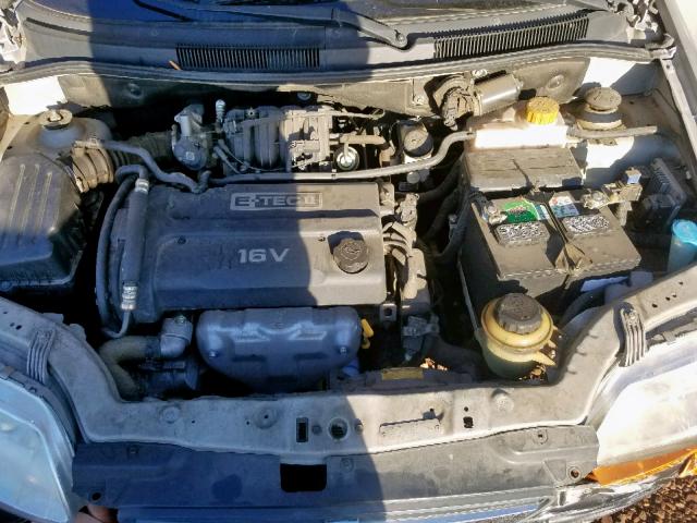 KL1TD52615B423365 - 2005 CHEVROLET AVEO BASE Gümüş foto 7