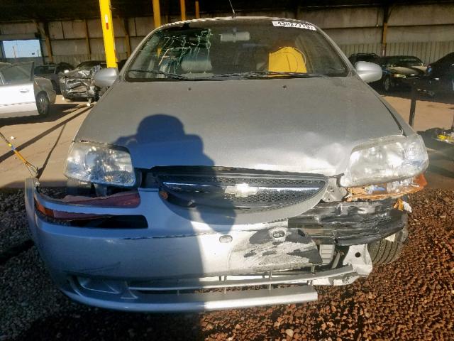 KL1TD52615B423365 - 2005 CHEVROLET AVEO BASE Gümüş foto 9