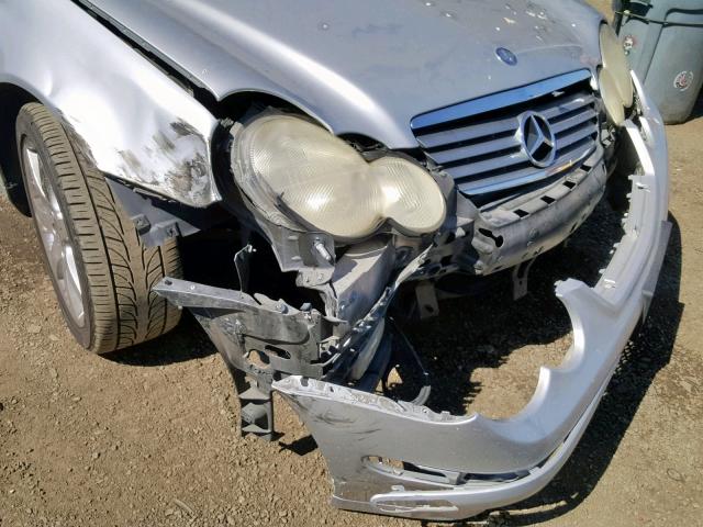 WDBRN64J24A557764 - 2004 MERCEDES-BENZ C 320 SPOR SILVER photo 9