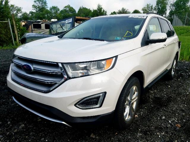 2FMTK4J9XFBB94552 - 2015 FORD EDGE SEL WHITE photo 2