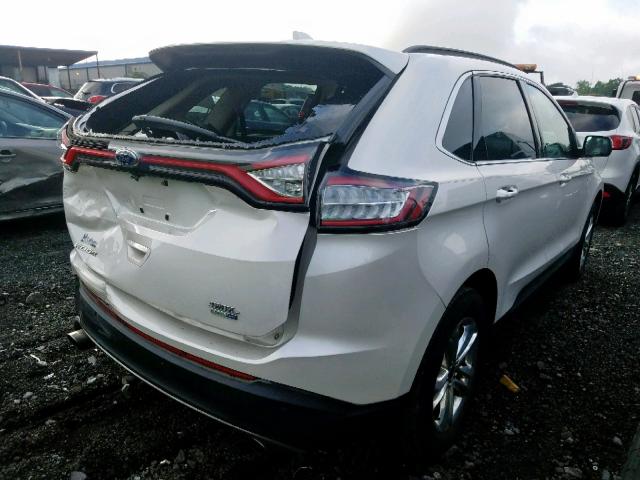 2FMTK4J9XFBB94552 - 2015 FORD EDGE SEL WHITE photo 4