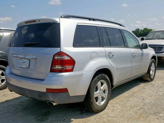 4JGBF71E07A167968 - 2007 MERCEDES-BENZ GL 450 4MA SILVER photo 4