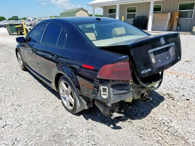 19UUA66276A016467 - 2006 ACURA 3.2TL BLACK photo 3