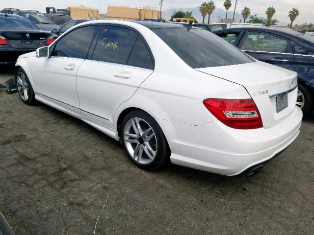 WDDGF4HB2DA746854 - 2013 MERCEDES-BENZ C 250 WHITE photo 3