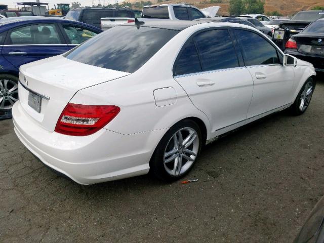 WDDGF4HB2DA746854 - 2013 MERCEDES-BENZ C 250 WHITE photo 4