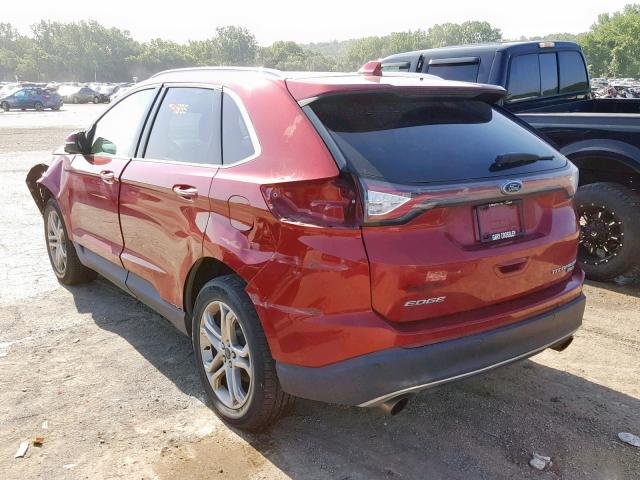 2FMTK4K97FBB50863 - 2015 FORD EDGE TITAN RED photo 3