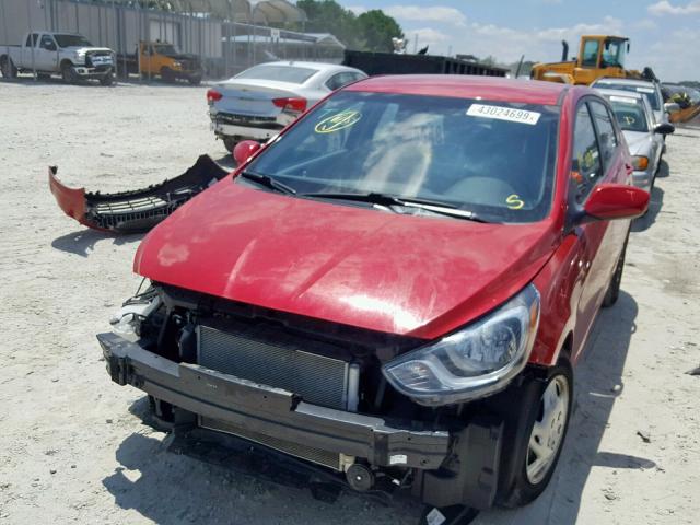 KMHCT5AE0DU096430 - 2013 HYUNDAI ACCENT SE RED photo 2