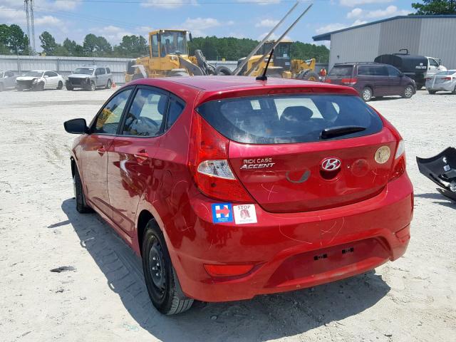 KMHCT5AE0DU096430 - 2013 HYUNDAI ACCENT SE RED photo 3