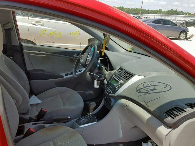 KMHCT5AE0DU096430 - 2013 HYUNDAI ACCENT SE RED photo 5